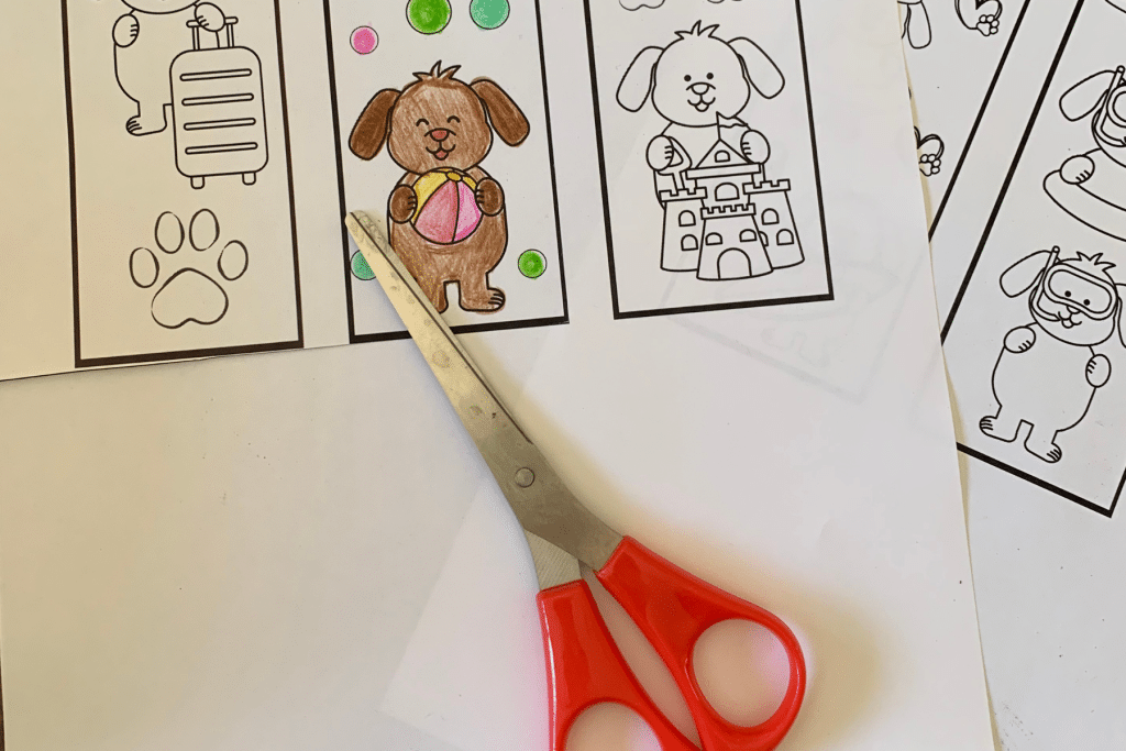 Free Printable Coloring Bookmarks for Dog Lovers cut out the bookmark