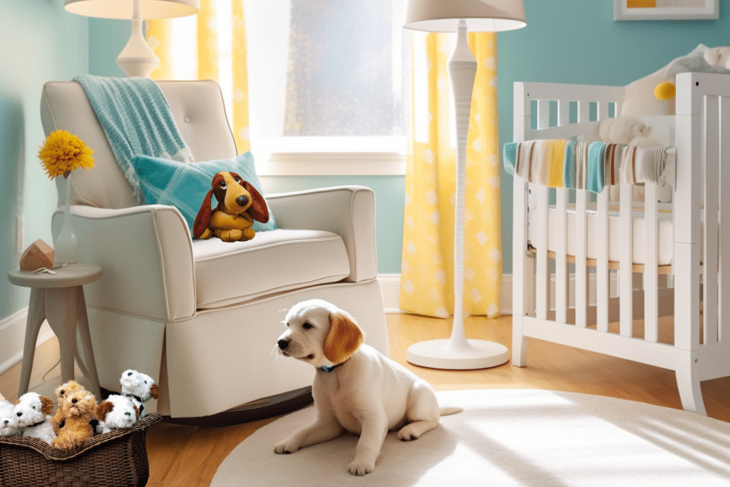 Dog Nursery Decor Theme Ideas bright colors