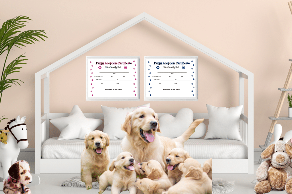 Free Pet Puppy Adoption Certificate Printable for home