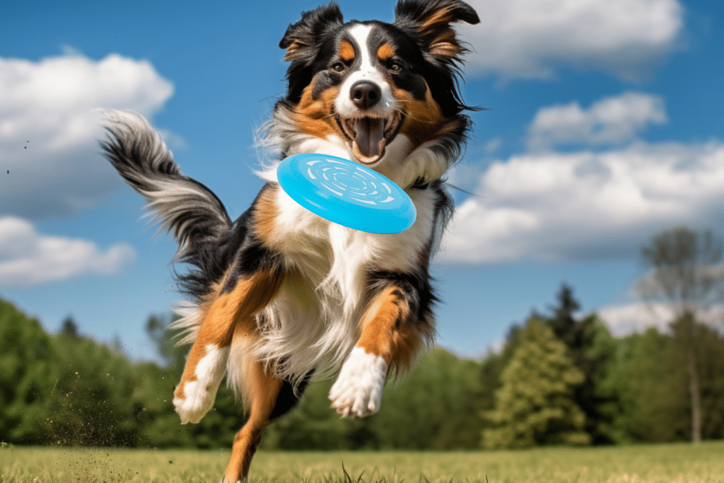 Australian Shepherd dog breeds for playing Frisbee