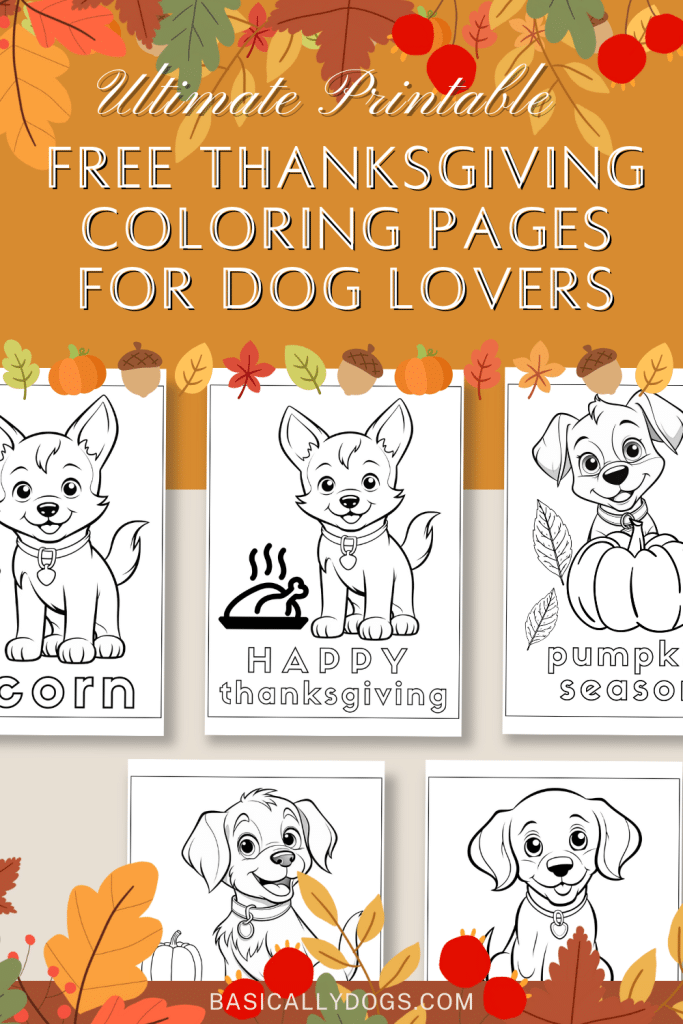 thanksgiving puppy coloring pages pins 3