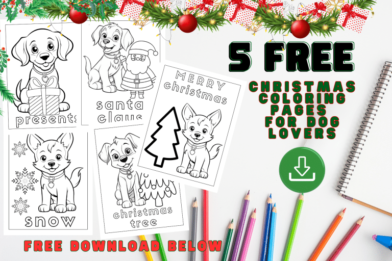 Free Christmas Puppy Coloring Pages for Dog Lovers