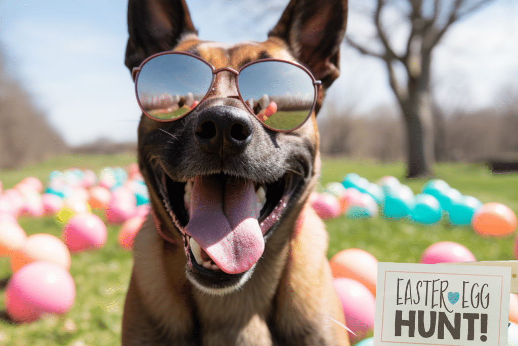 Easter Egg Hunt for Dogs Having Fun at the Event