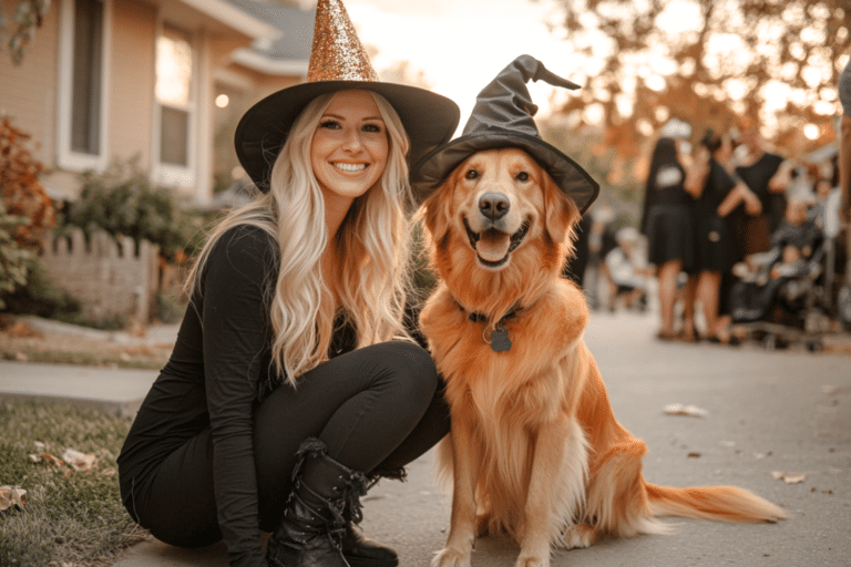 Matching Dog Mom and Dog Halloween Costumes witch