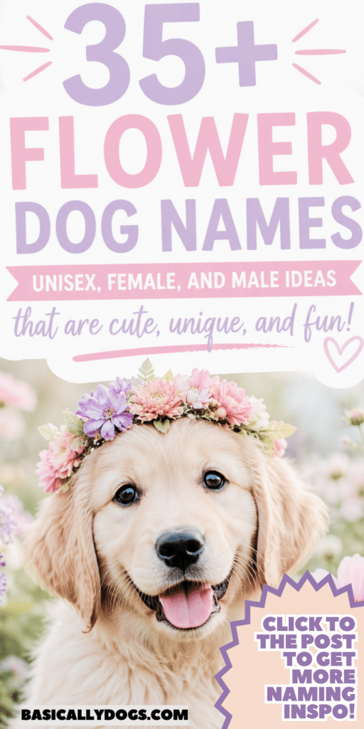 35+ Flower Dog Names_ Unisex, Female, and Male Ideas That Are Cute, Unique, and Fun 1